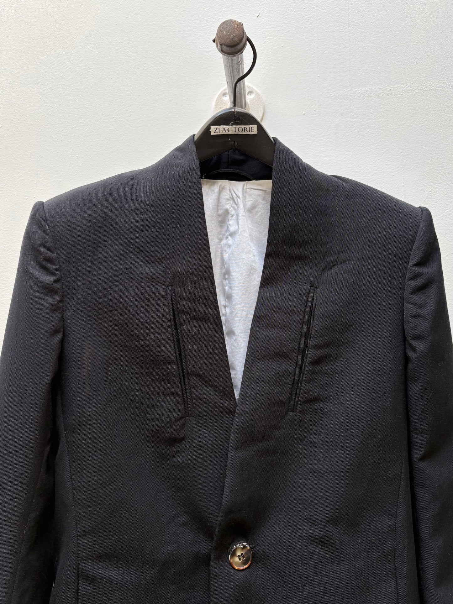 FW25 || SHAWL COLLAR ZAGODA 4 POCKET BLAZER || BLACK WOOL