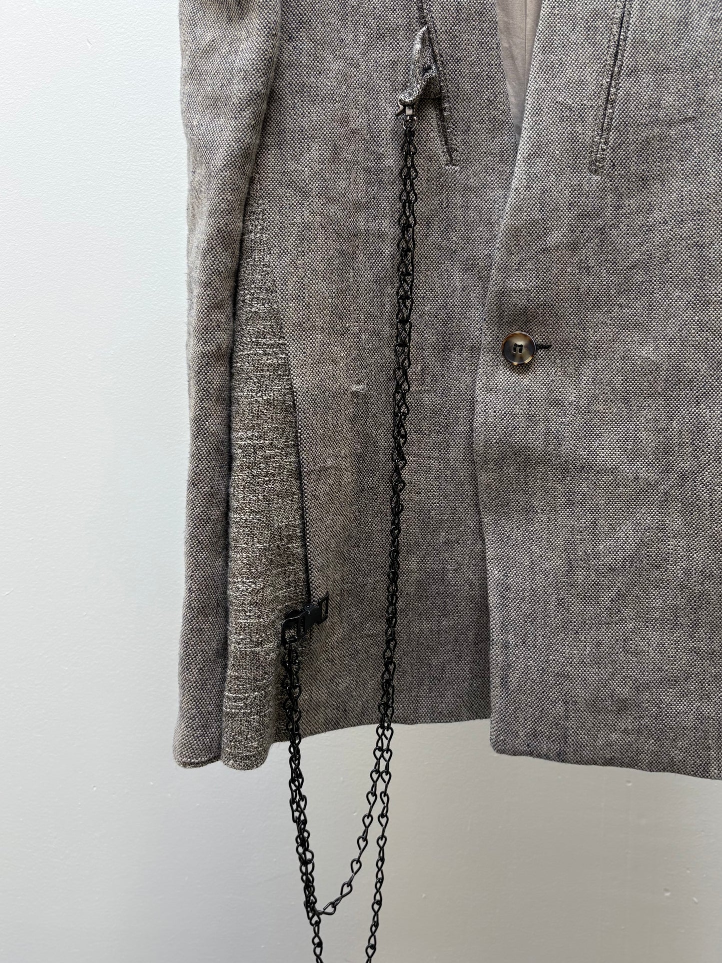 FW25 || SHAWL COLLAR ZAGODA 4 POCKET BLAZER || SPECKLED SAND LINEN