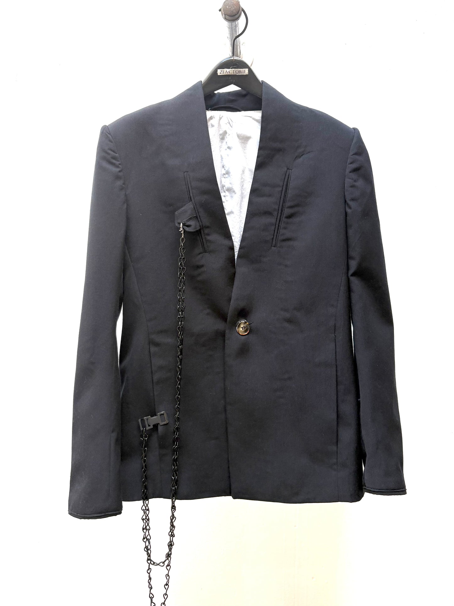 FW25 || SHAWL COLLAR ZAGODA 4 POCKET BLAZER || BLACK WOOL