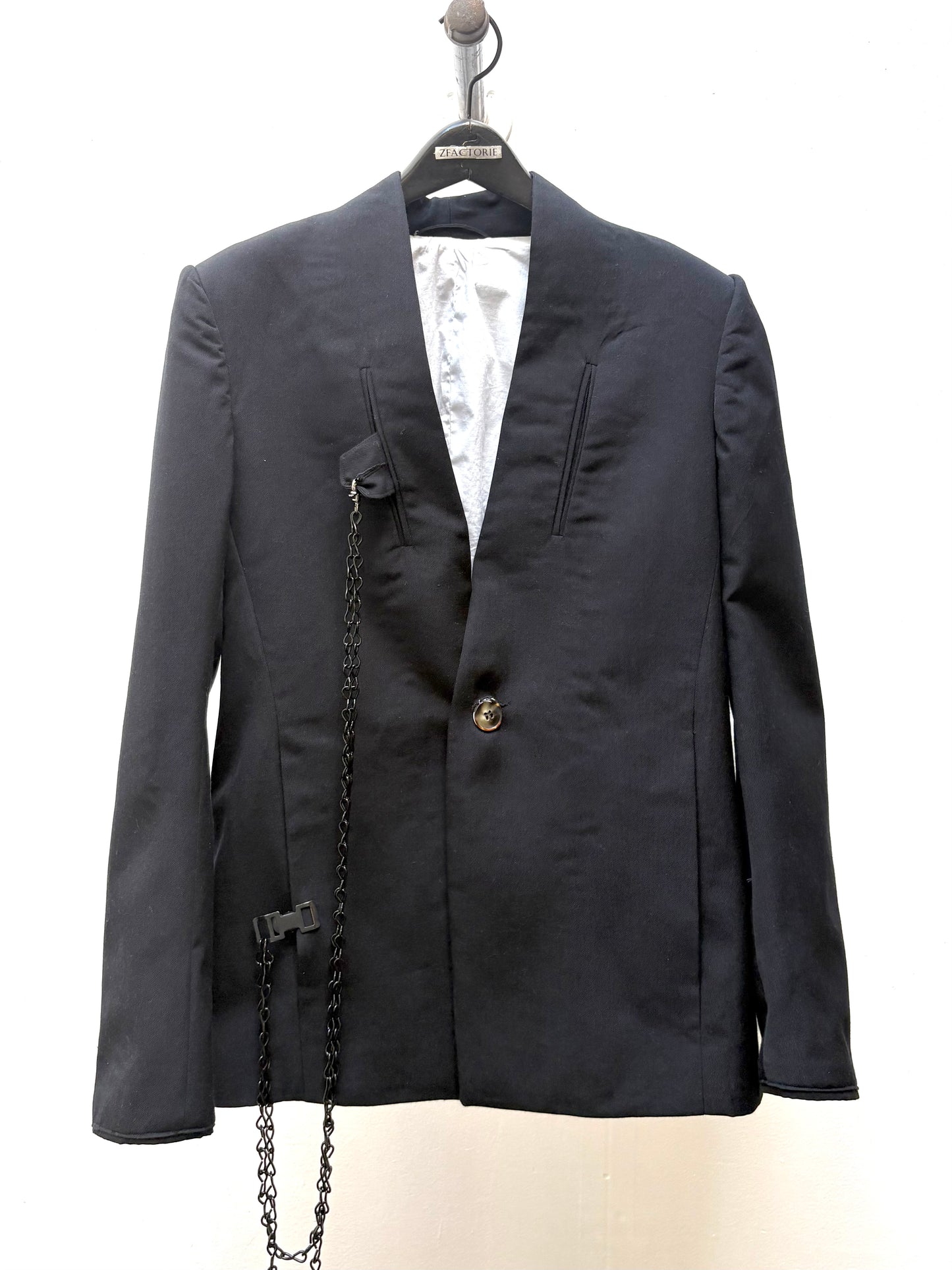 FW25 || SHAWL COLLAR ZAGODA 4 POCKET BLAZER || BLACK WOOL