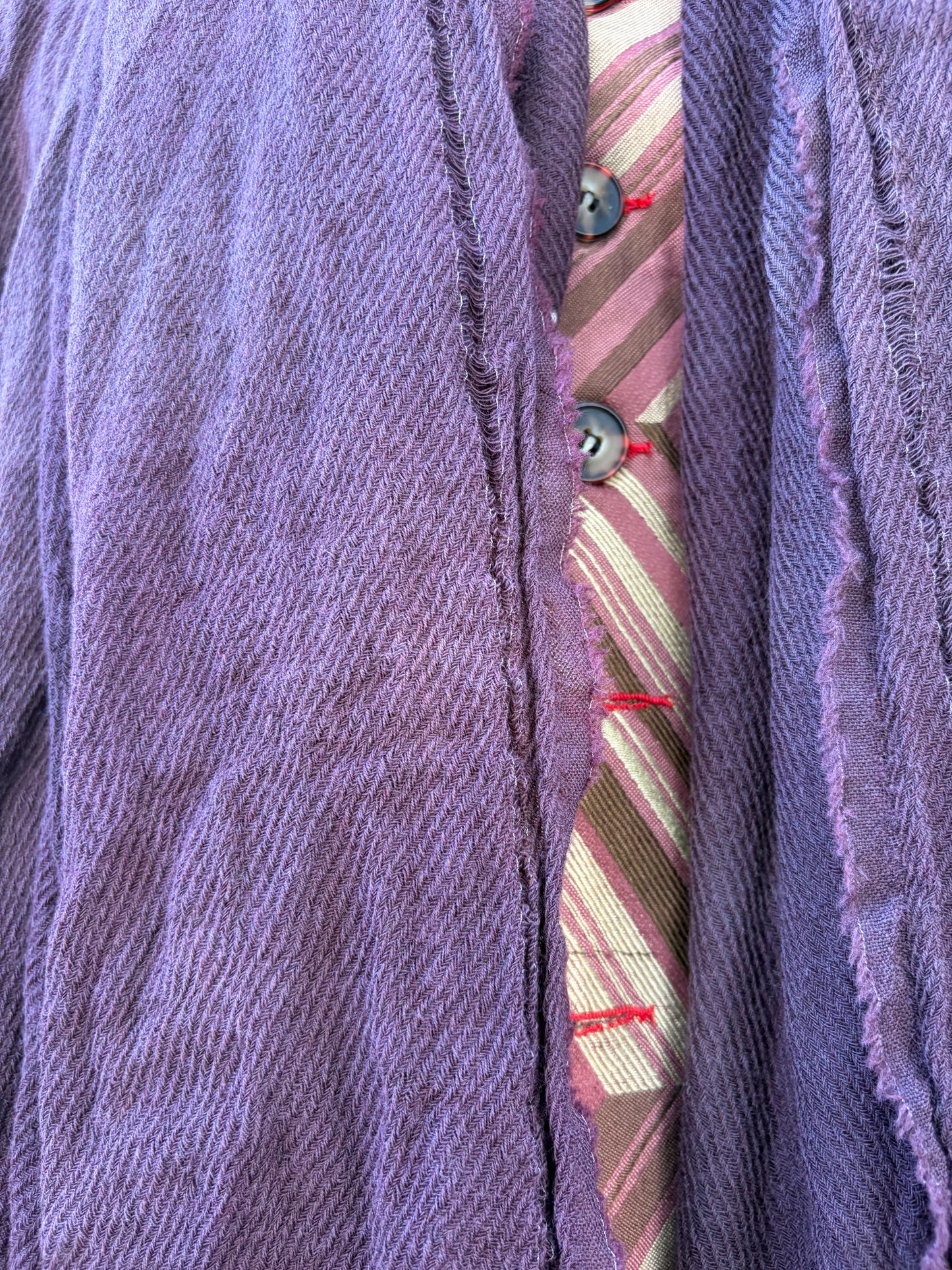 FW25 || LARGE BOILED WOOL STOLE || BLACKENED BRICK