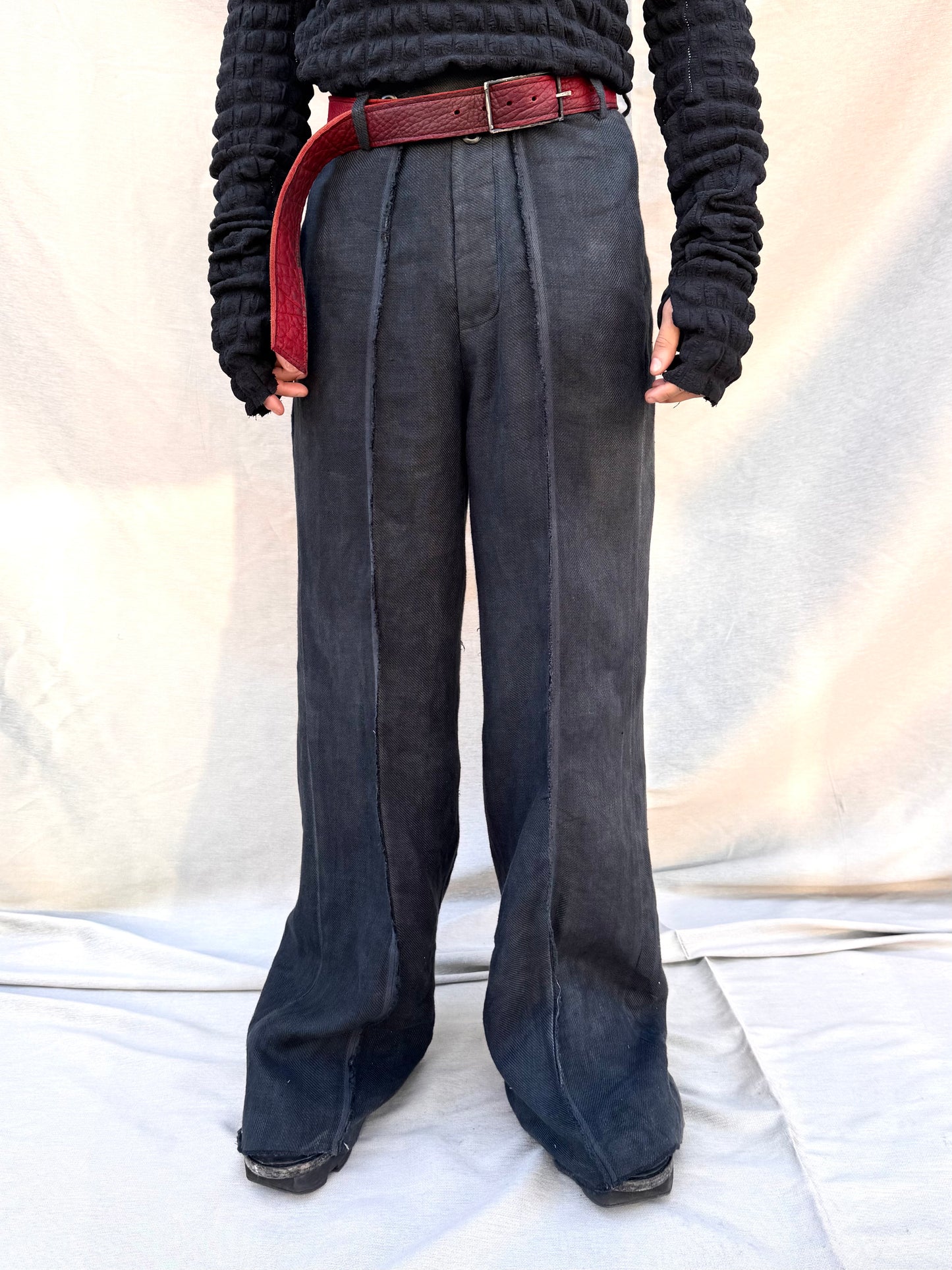 SS25 || OVERDYED SELVEDGE GODDE PANTS || BLACK