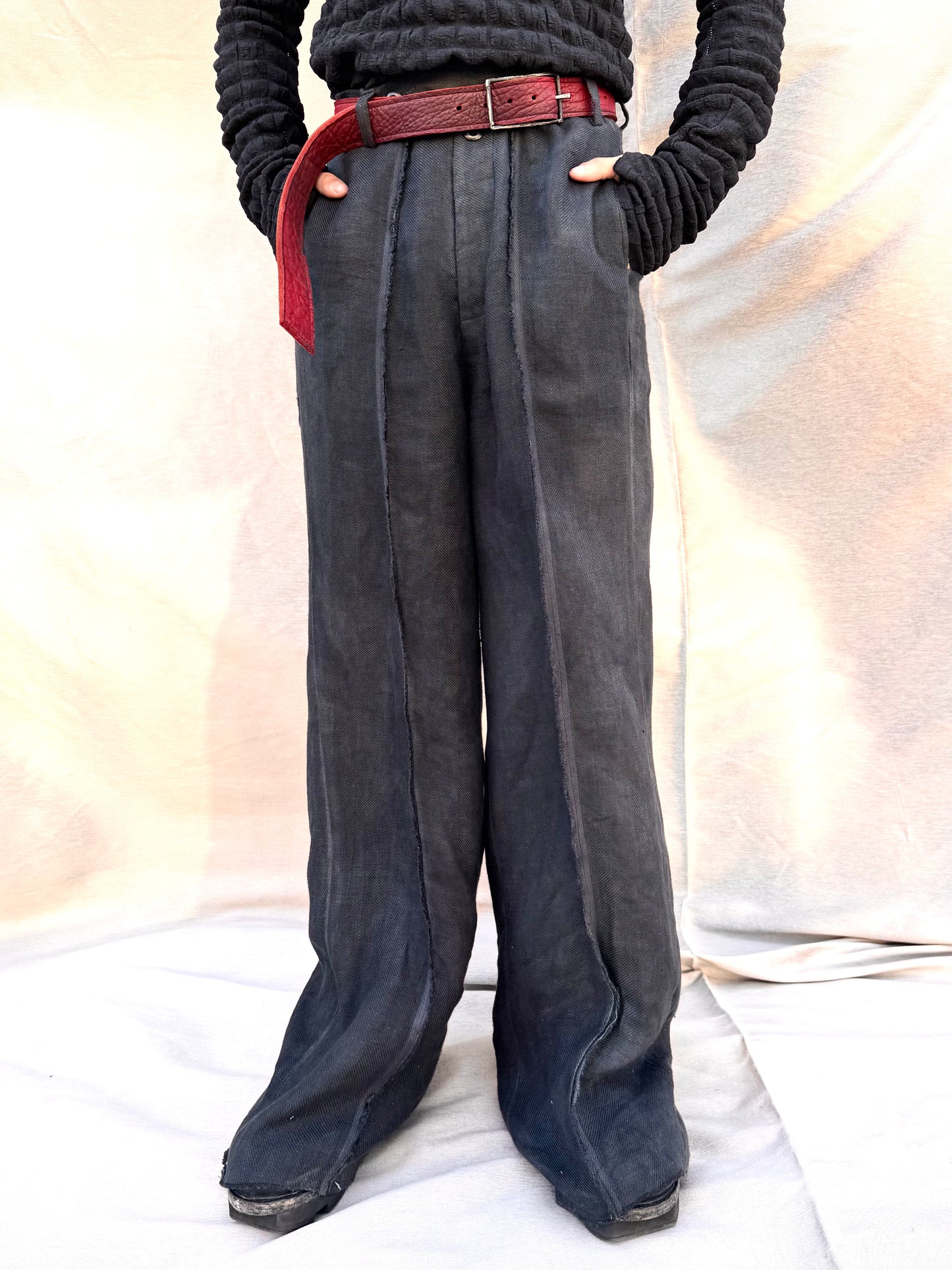 SS25 || OVERDYED SELVEDGE GODDE PANTS || BLACK