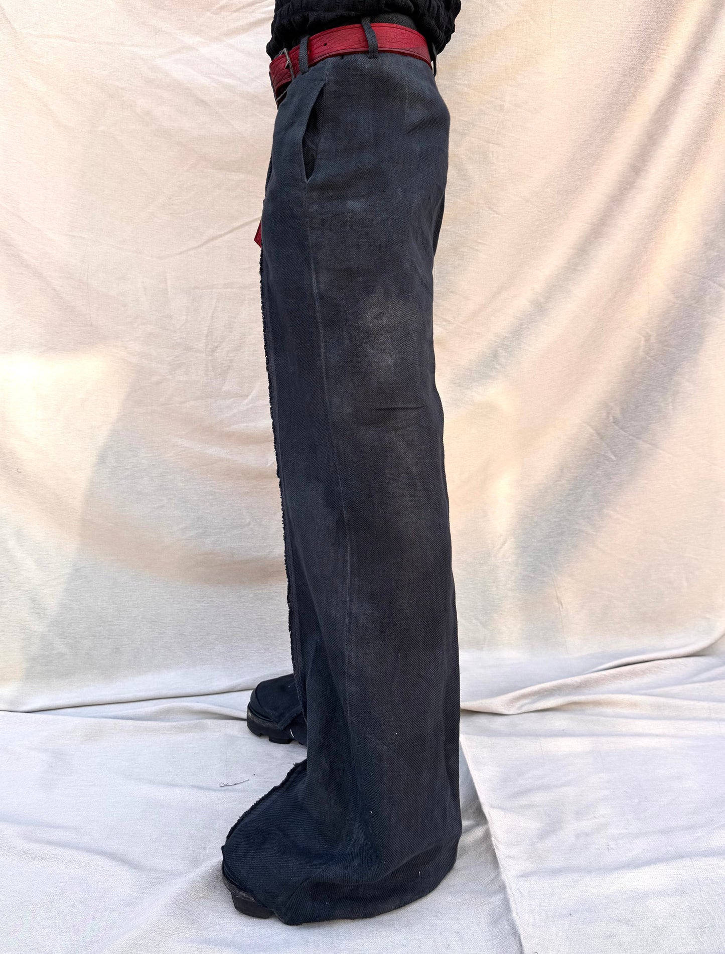 SS25 || OVERDYED SELVEDGE GODDE PANTS || BLACK