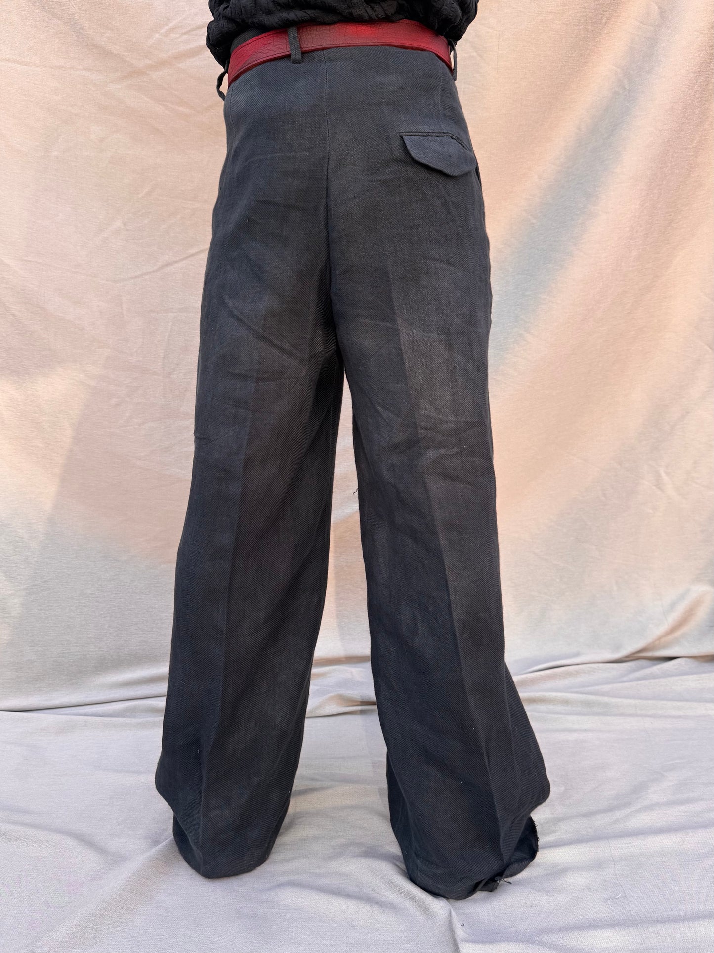 SS25 || OVERDYED SELVEDGE GODDE PANTS || BLACK