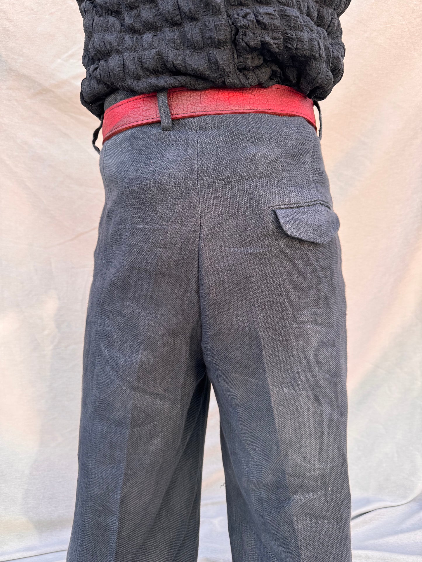 SS25 || OVERDYED SELVEDGE GODDE PANTS || BLACK