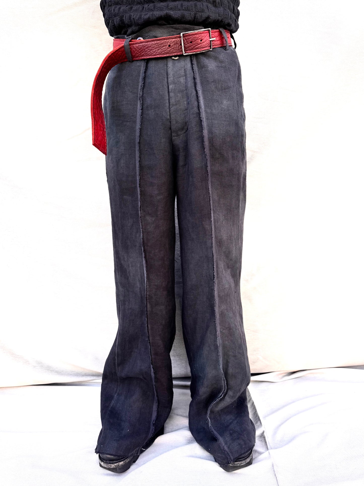 SS25 || OVERDYED SELVEDGE GODDE PANTS || BLACK