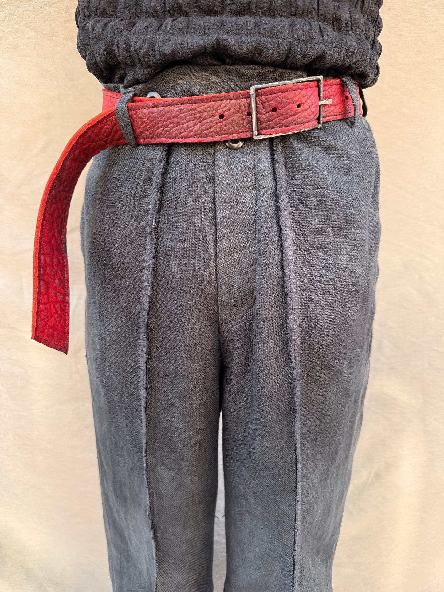 SS25 || OVERDYED SELVEDGE GODDE PANTS || BLACK