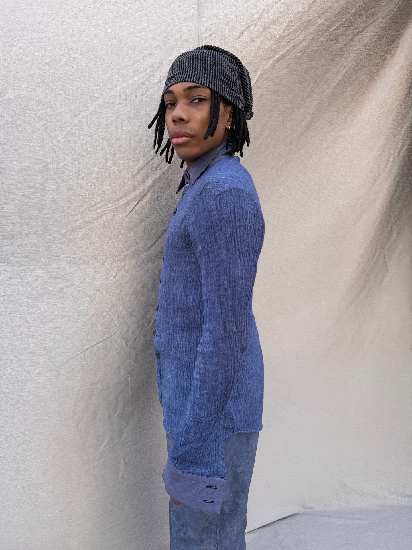 SS25 || FAULTED SHOULDER SHIRT || GREY
