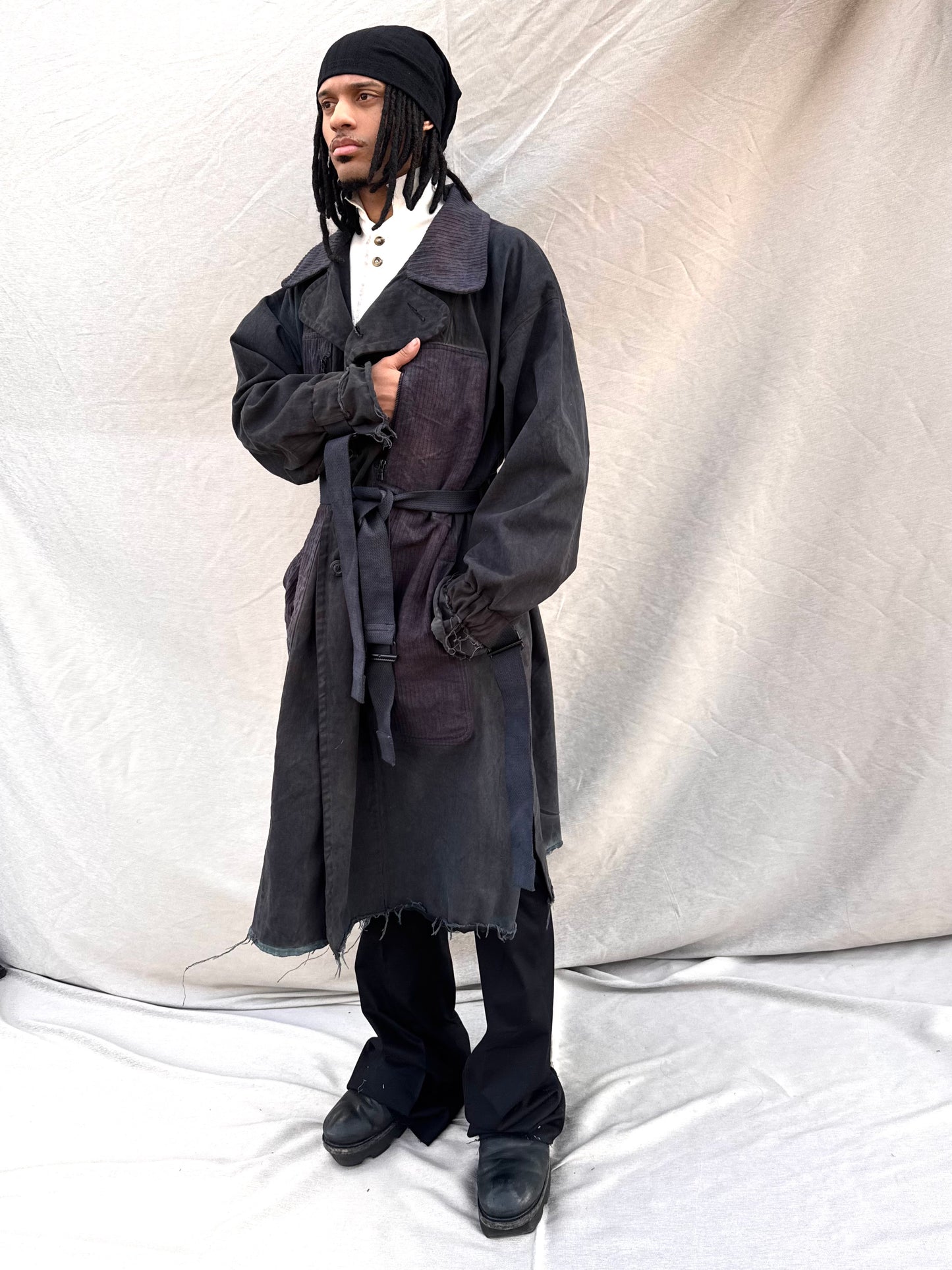 SS25 || BEAST LIGHTWEIGHT TRENCH COAT || BLACK