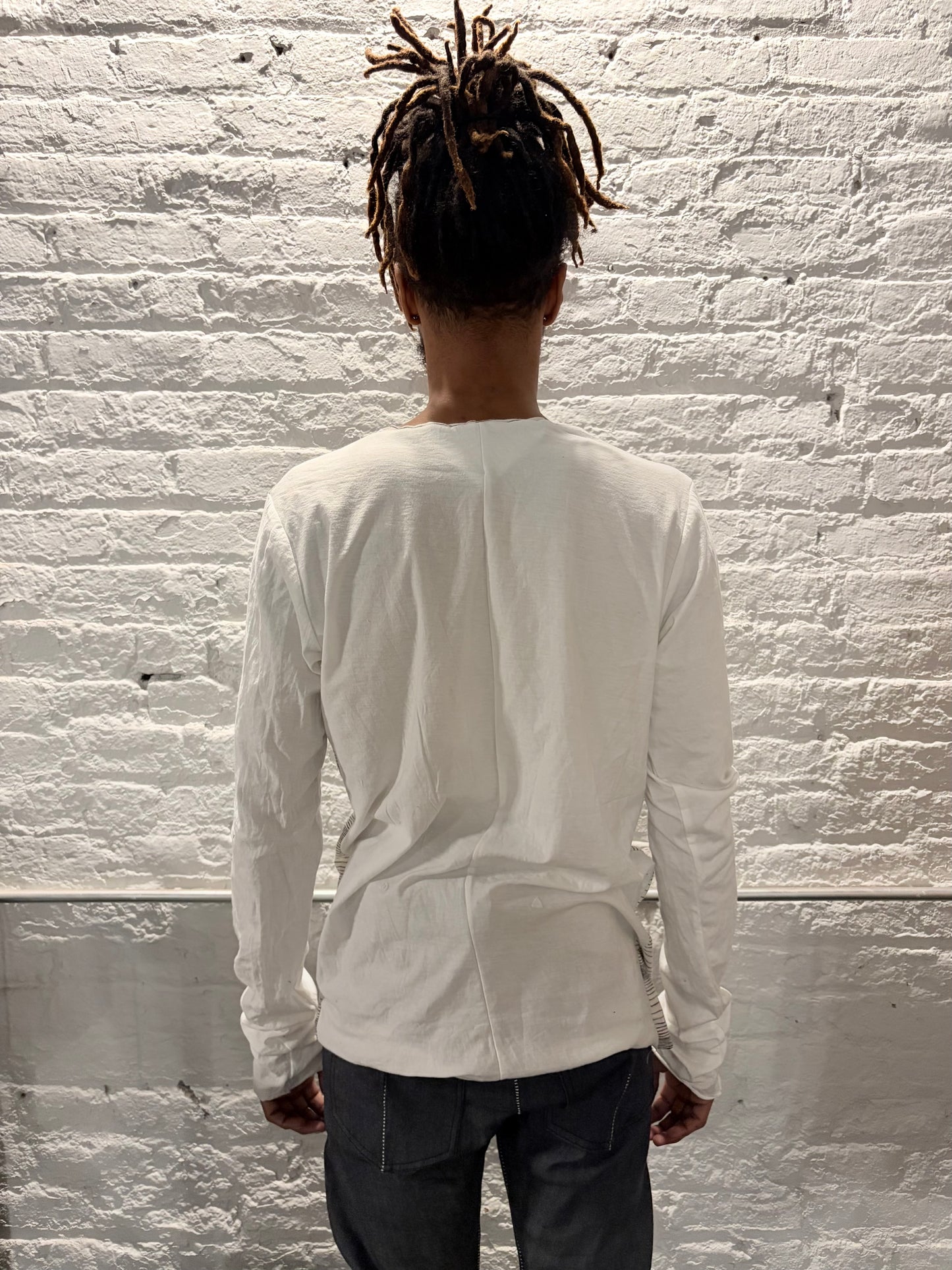 ZBT JAMAICA || .5 PRIMORDIAL LONG SLEEVE ||\ COTTON || WHITE STRIPE