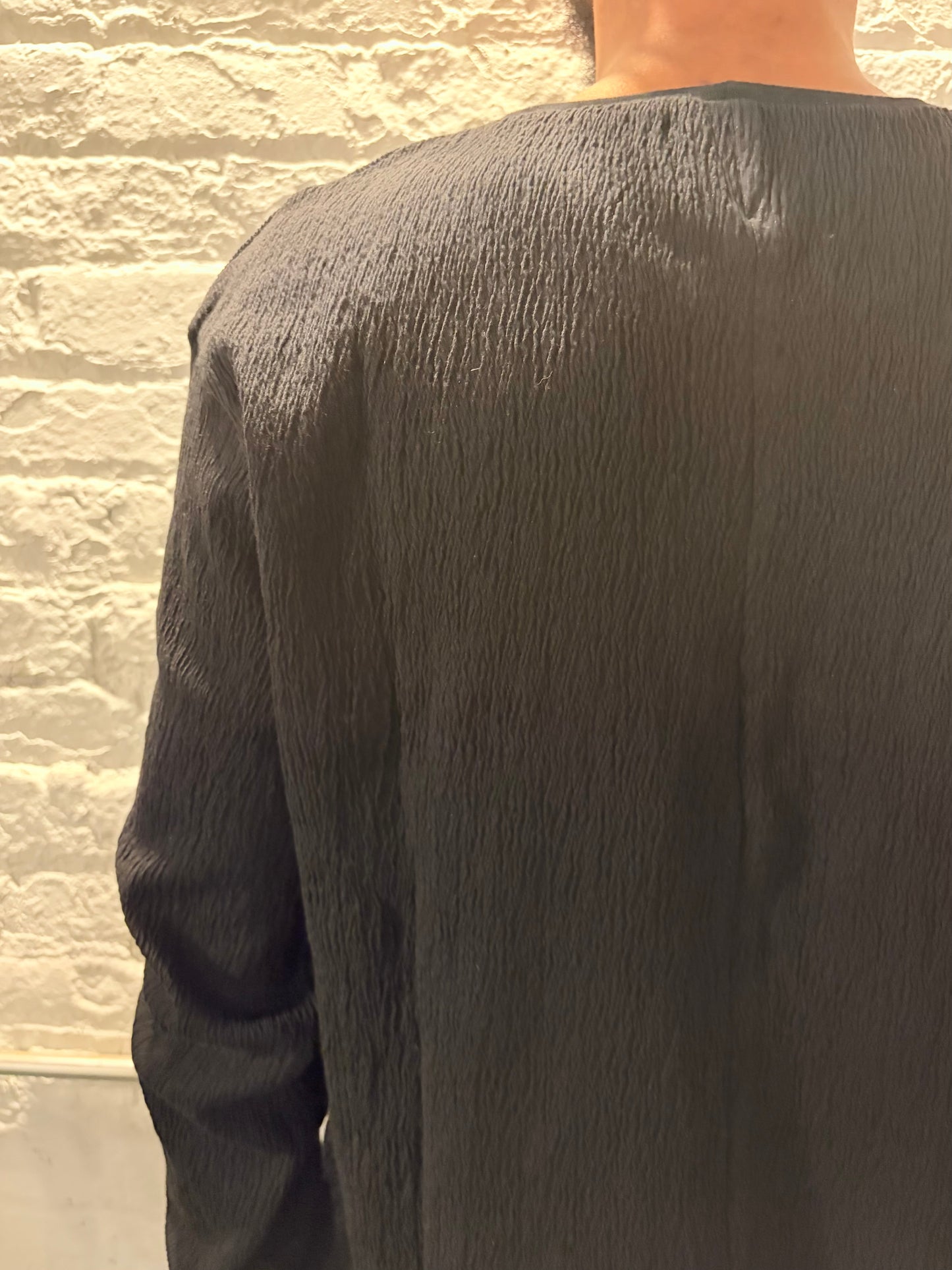 ZBT JAMAICA || PRIMORDIAL LONG SLEEVE ||CRINKLED COTTON || BLACK