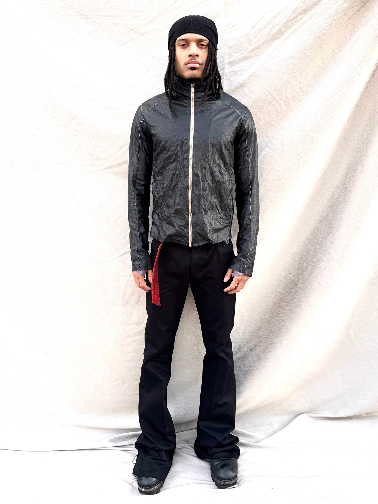SS25 || ARC JACKET || SOLID BLACK LEATHER