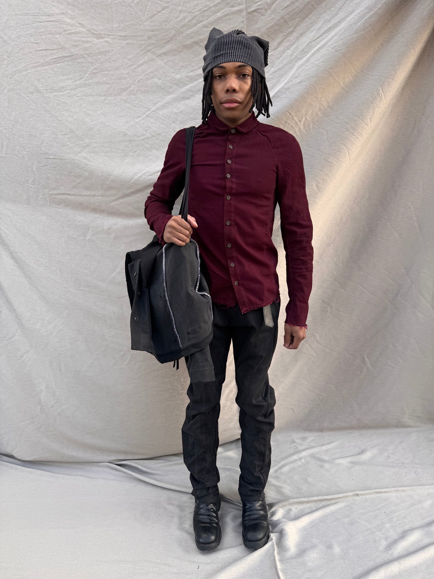 SS25 || OVERLOCKED RAGLAN SHIRT || MAROON