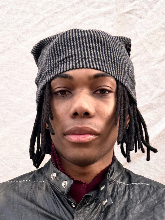 SS25 || LONG DOME BEANIE || GREY