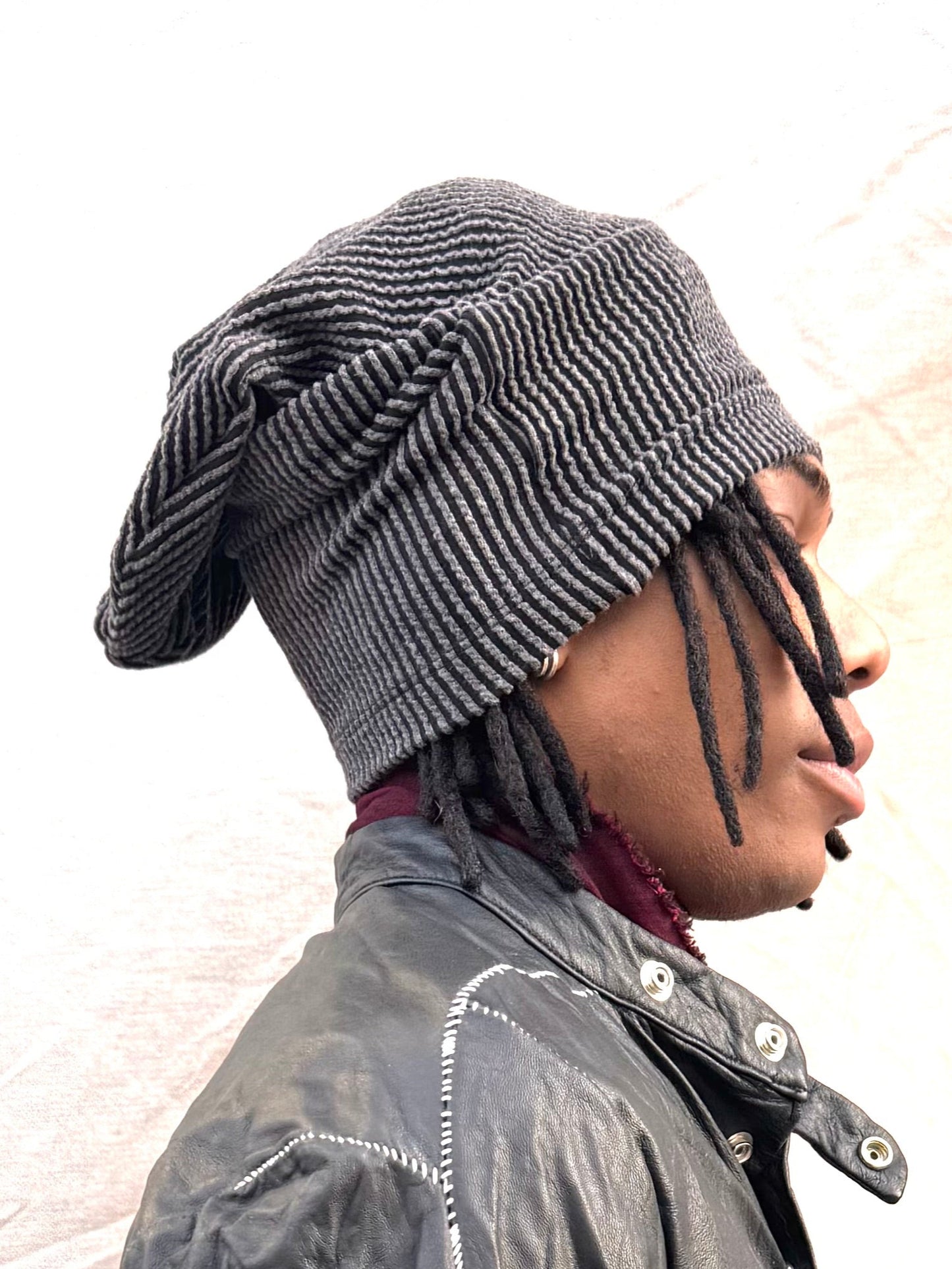 SS25 || LONG DOME BEANIE || GREY