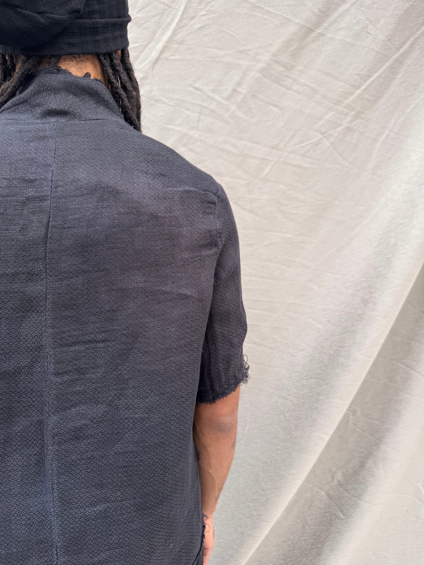 SS25 || PROTOLOGICAL ARCHETYPE SHORT SLEEVE SHIRT || LINEN || BLACK