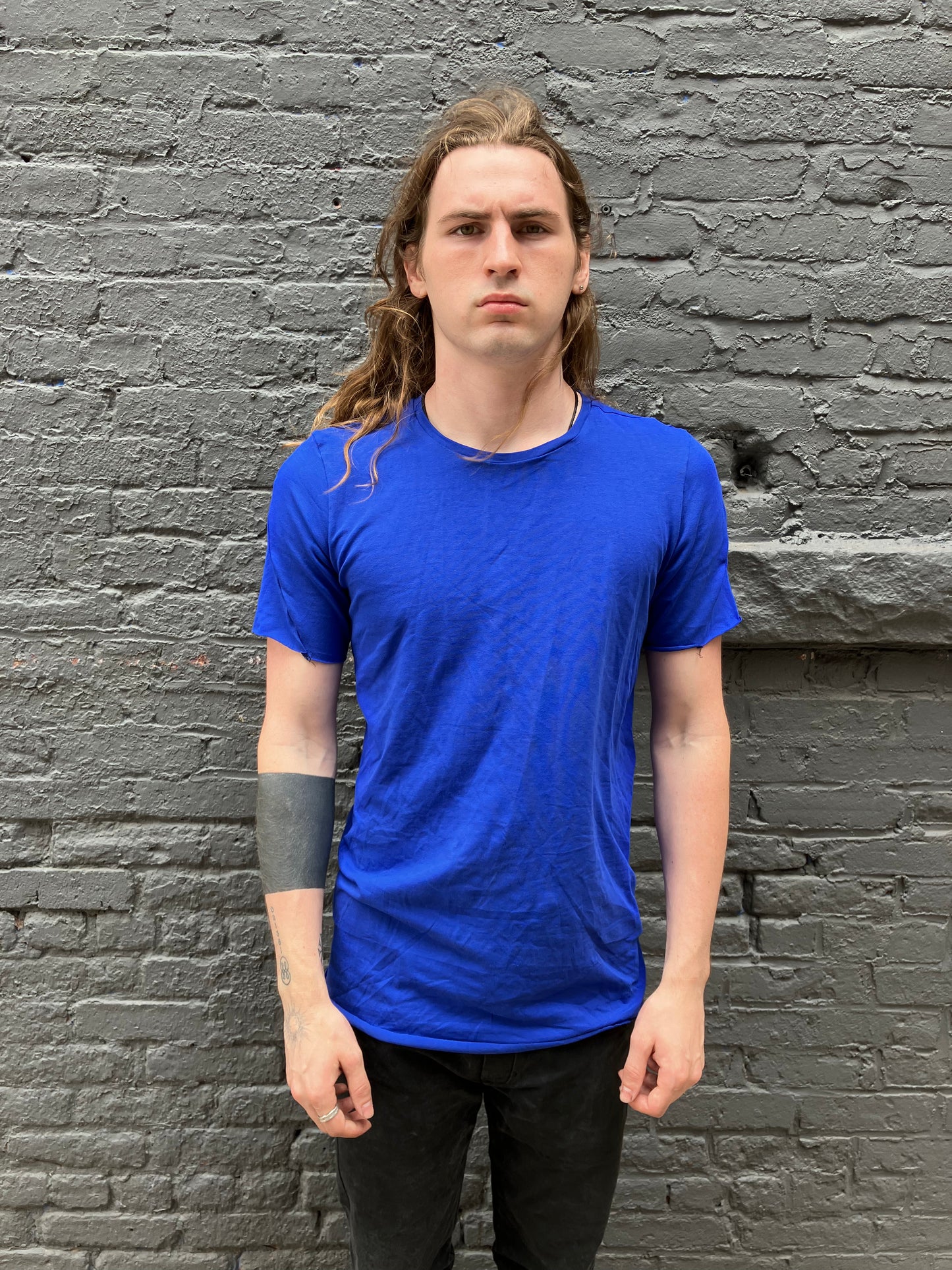 ZBT SS || FAULTED SHOULDER SS TOP || BLUE