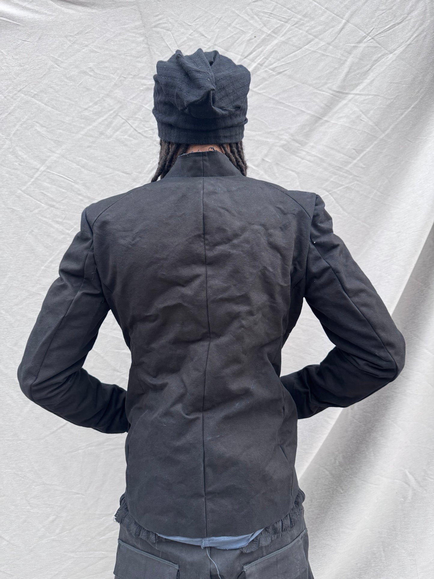 SS25 || SHAWL COLLAR “HEWN” BLAZER || BLACK