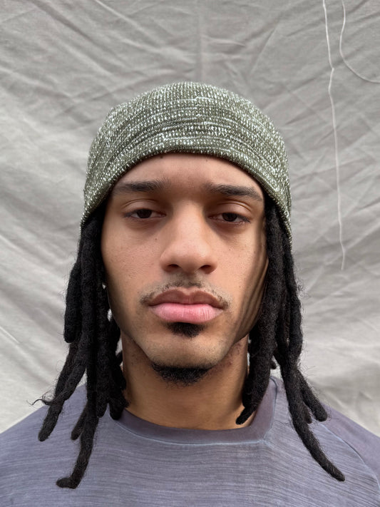 SS25 || LONG DOME BEANIE || MELANGE BEIGE