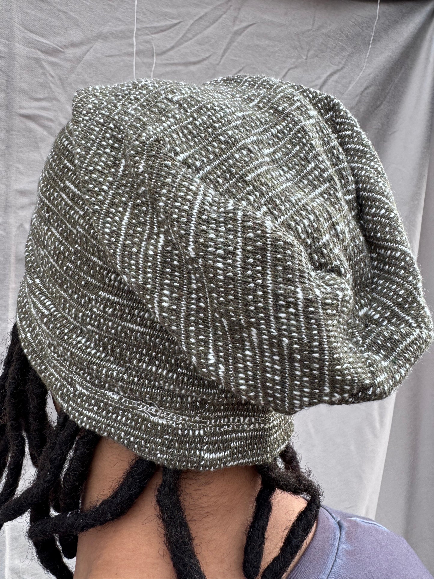 SS25 || LONG DOME BEANIE || MELANGE BEIGE