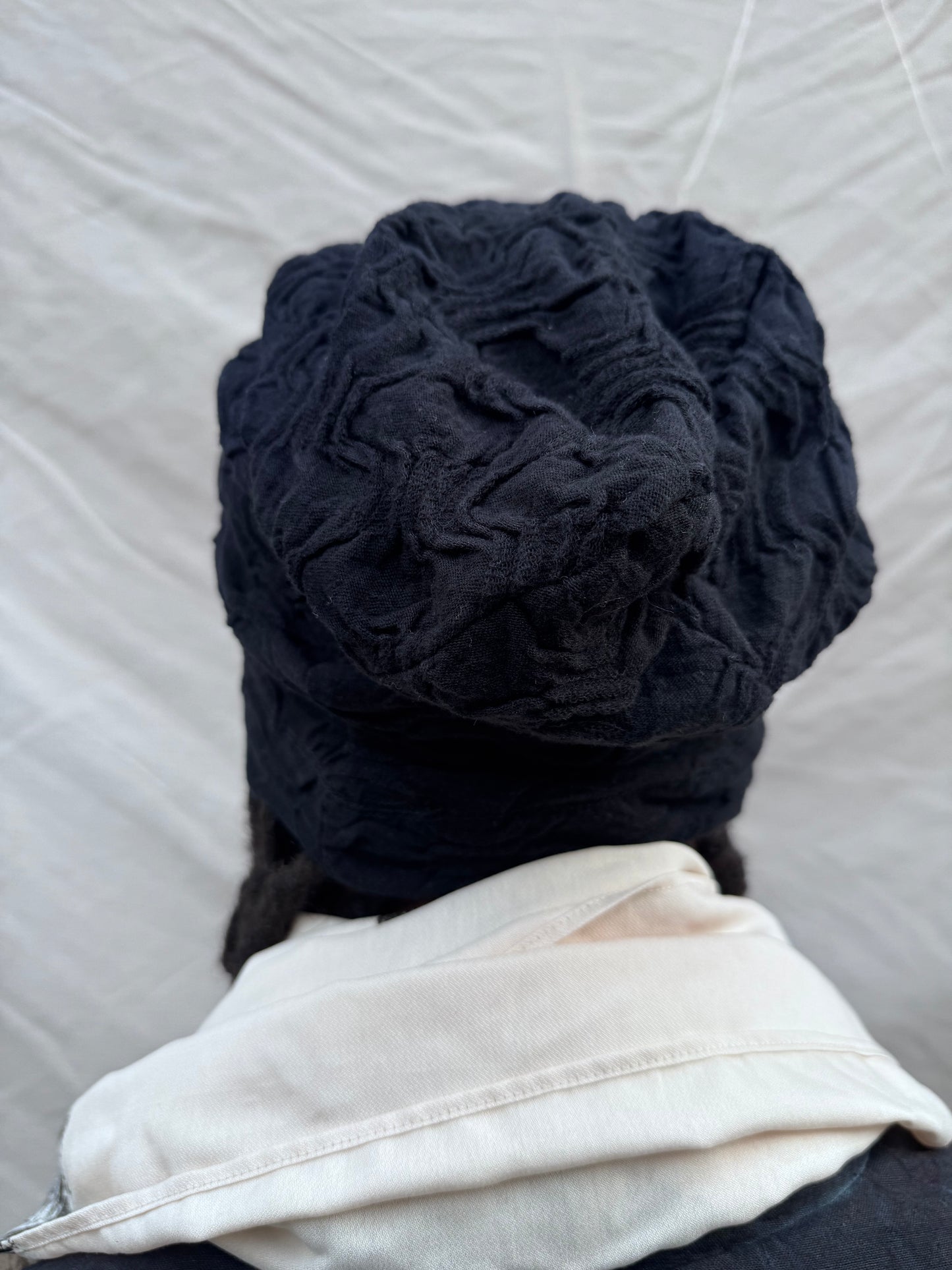 SS25 || SLIM DRY JAMAICAN LEAF RAYON SCARF ||. ECRU