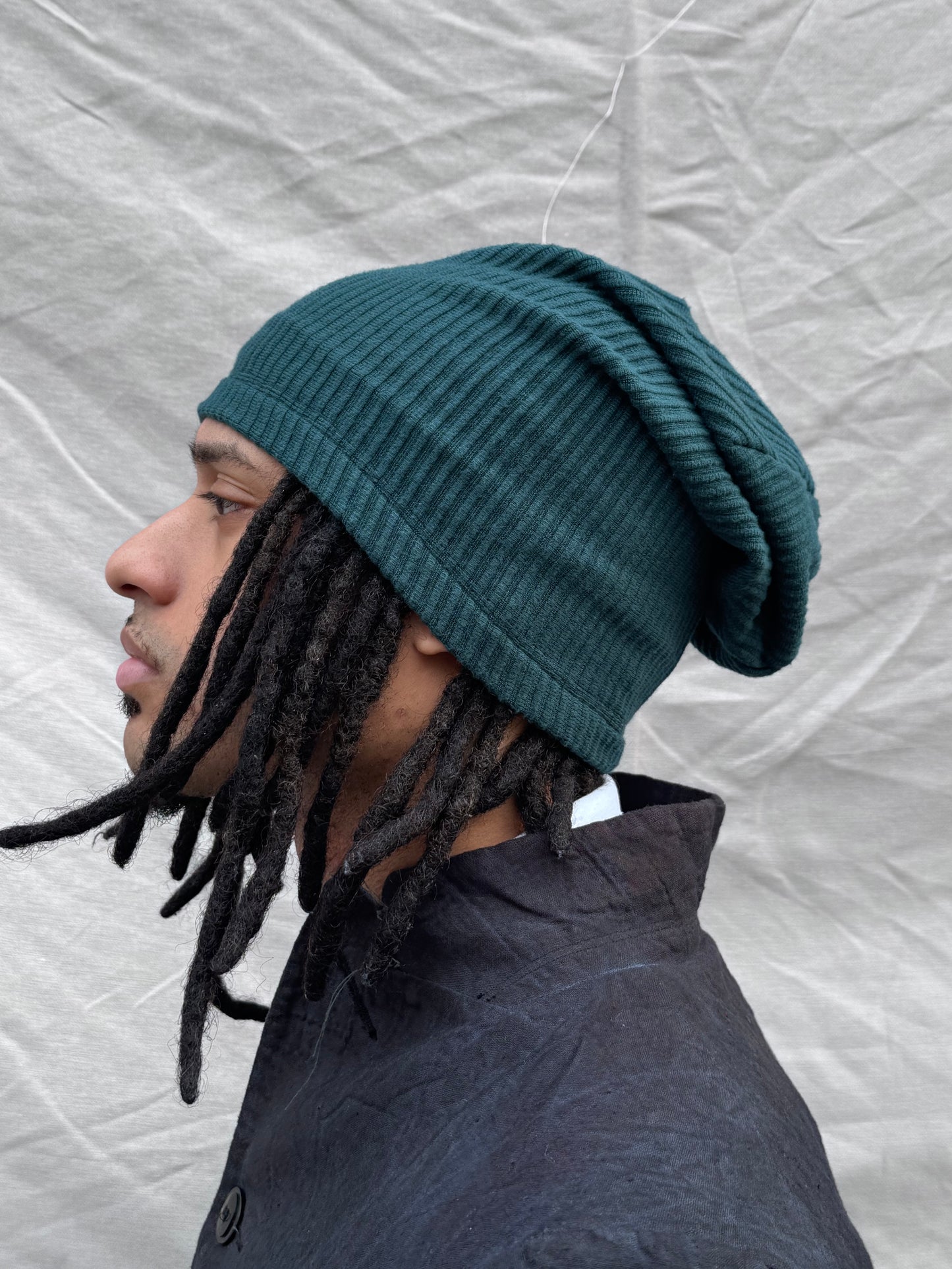 SS25 || LONG DOME BEANIE || GREEN