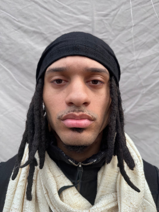 SS25 || LONG DOME BEANIE || LIGHTWEIGHT BLACK