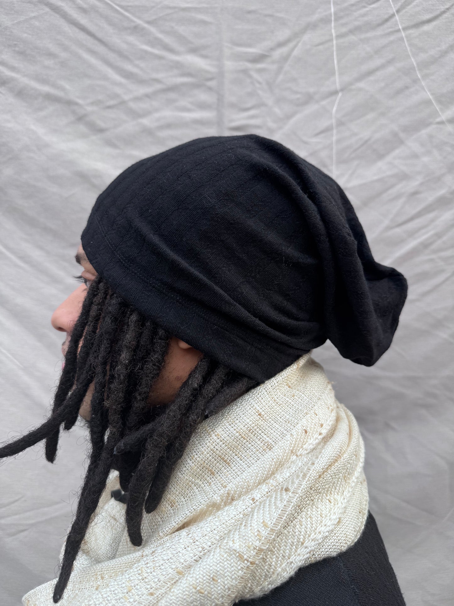 SS25 || LONG DOME BEANIE || LIGHTWEIGHT BLACK