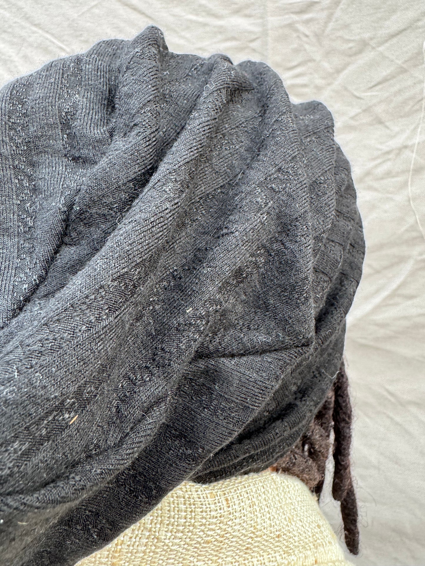 SS25 || LONG DOME BEANIE || LIGHTWEIGHT BLACK