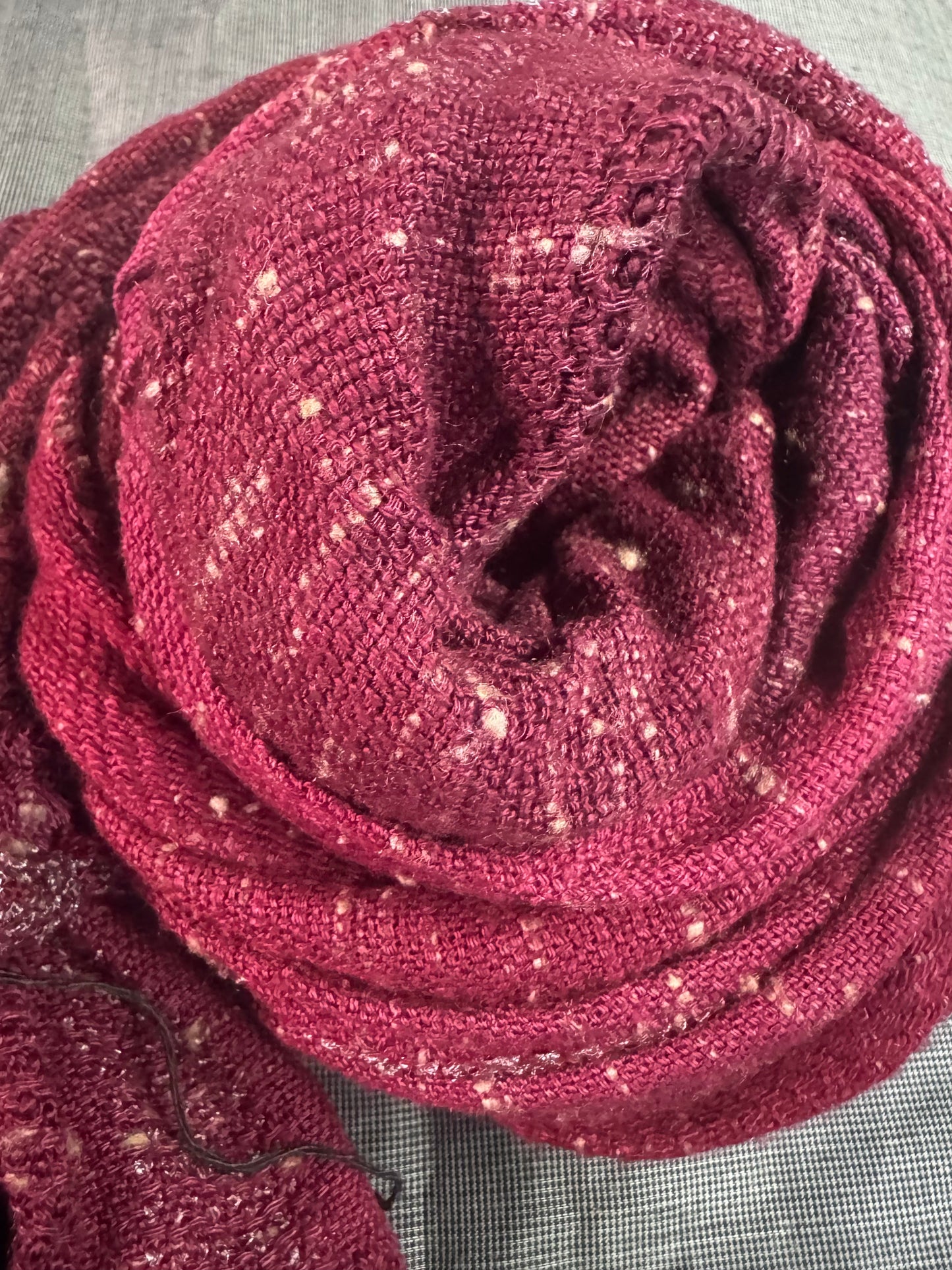 SS25 || LONG LINEN + RAYON SCARF ||. OD MAROON
