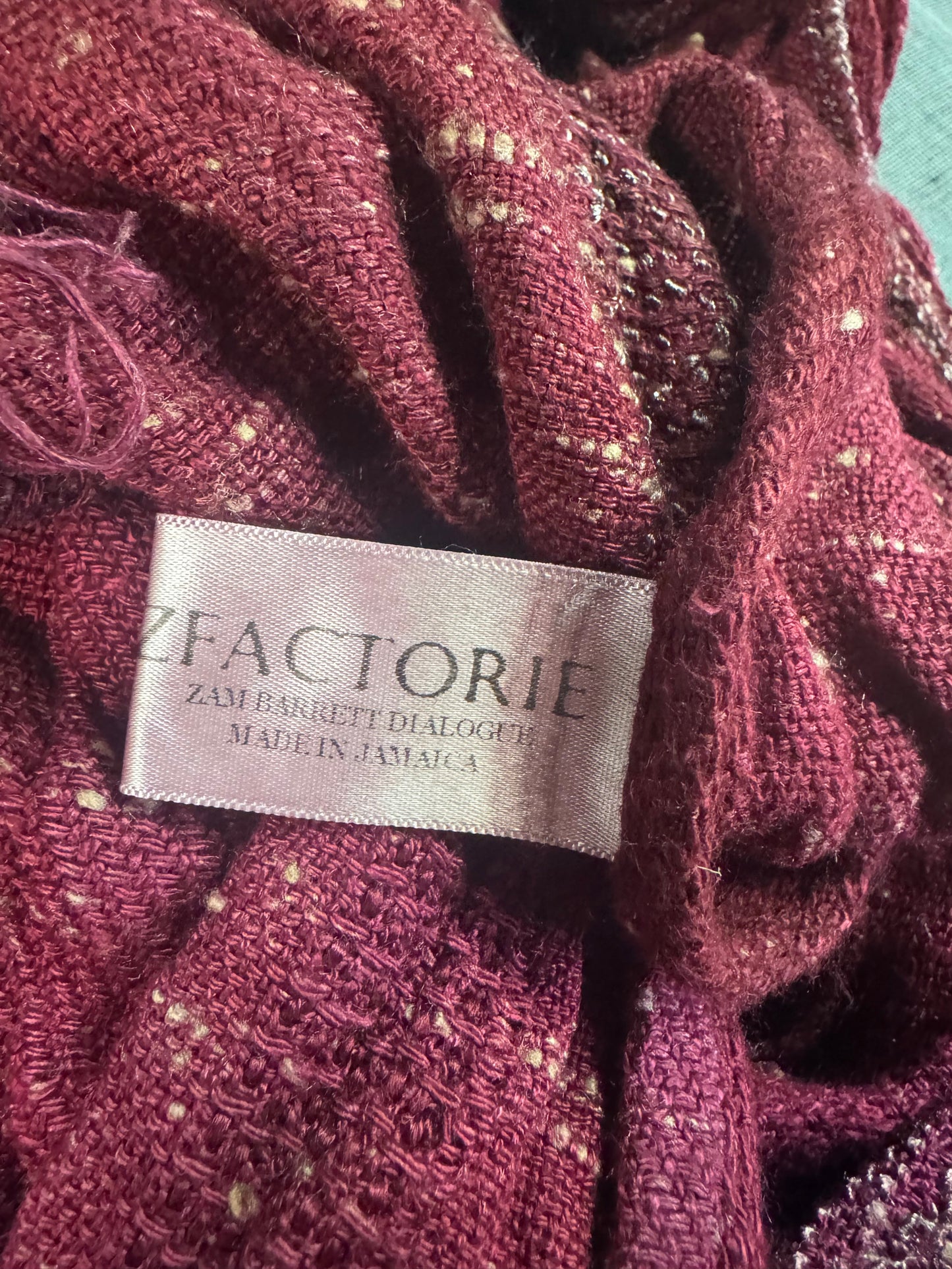 SS25 || LONG LINEN + RAYON SCARF ||. OD MAROON
