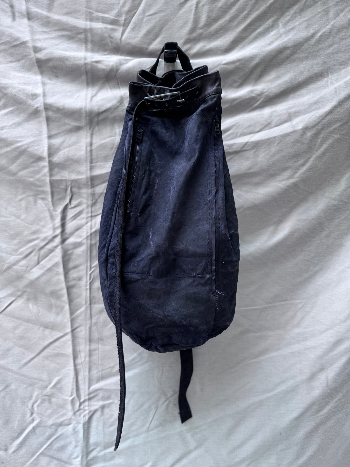 SS25 || ONE SHOULDER SLING BAG || BLACK KANGAROO/ HORSE/ COWHIDE