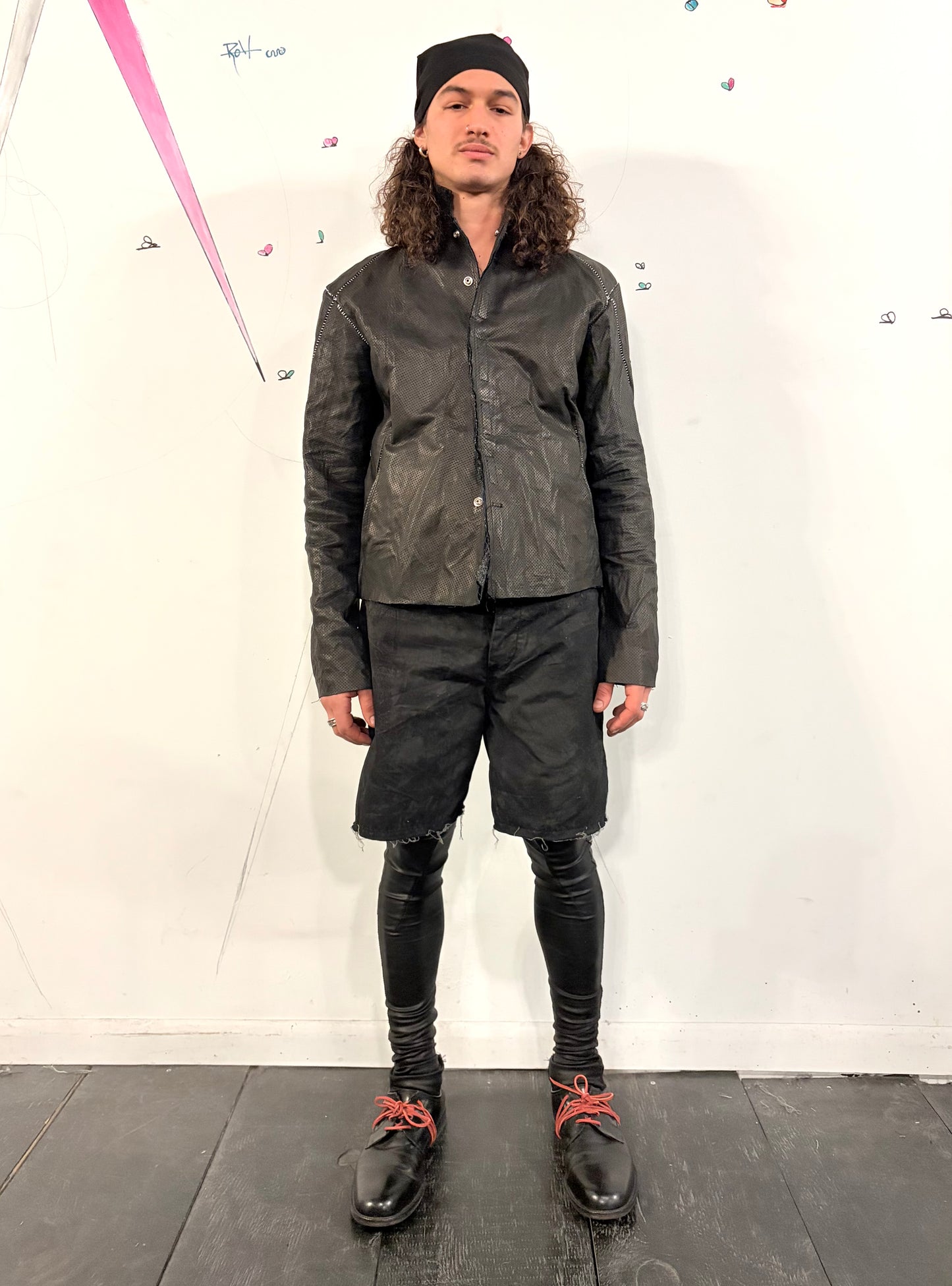 SS26 || PROTLOGICAL ARCHETYPE SHIRT JACKET || BLACK || PERFORATED CALF