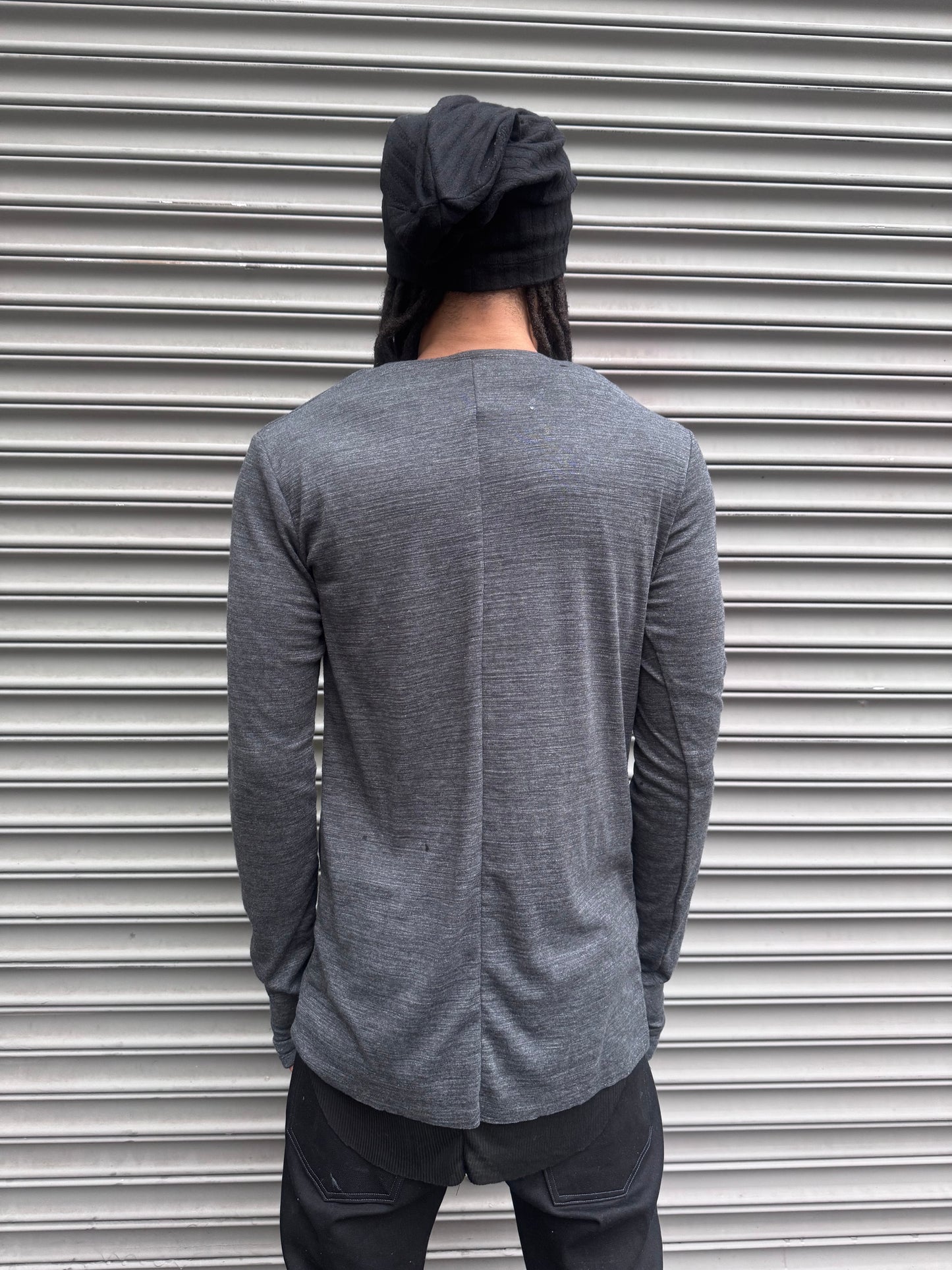 ZBT JAMAICA || PRIMORDIAL LONG SLEEVE TOP || DARK GREY