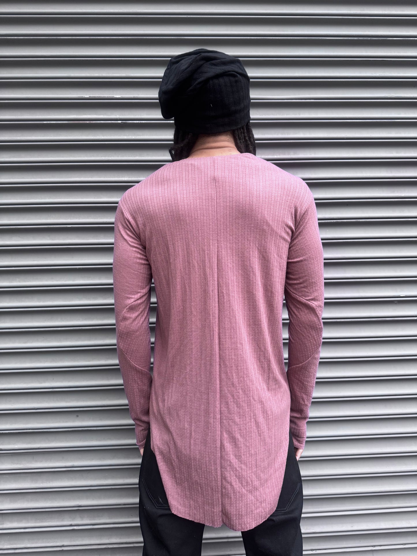 ZBT- JAMAICA || ECHADH SEAM LONG SLEEVE TOP || SALMON JACQUARD