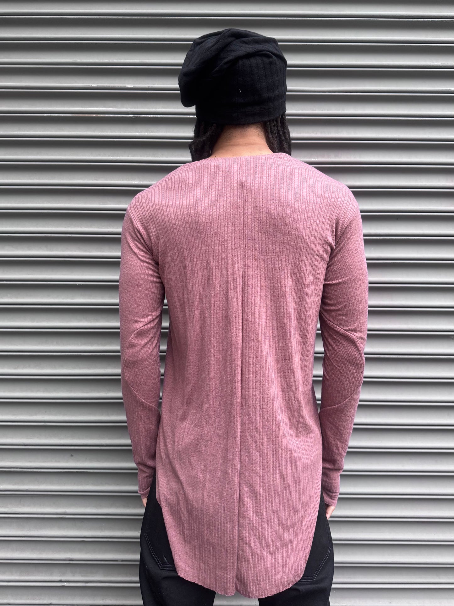 ZBT- JAMAICA || ECHADH SEAM LONG SLEEVE TOP || SALMON JACQUARD