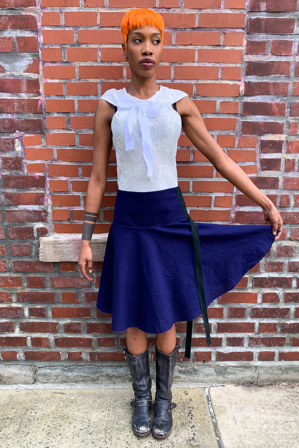 SS24 || ADJUSTABLE YOKE SKIRT || INK