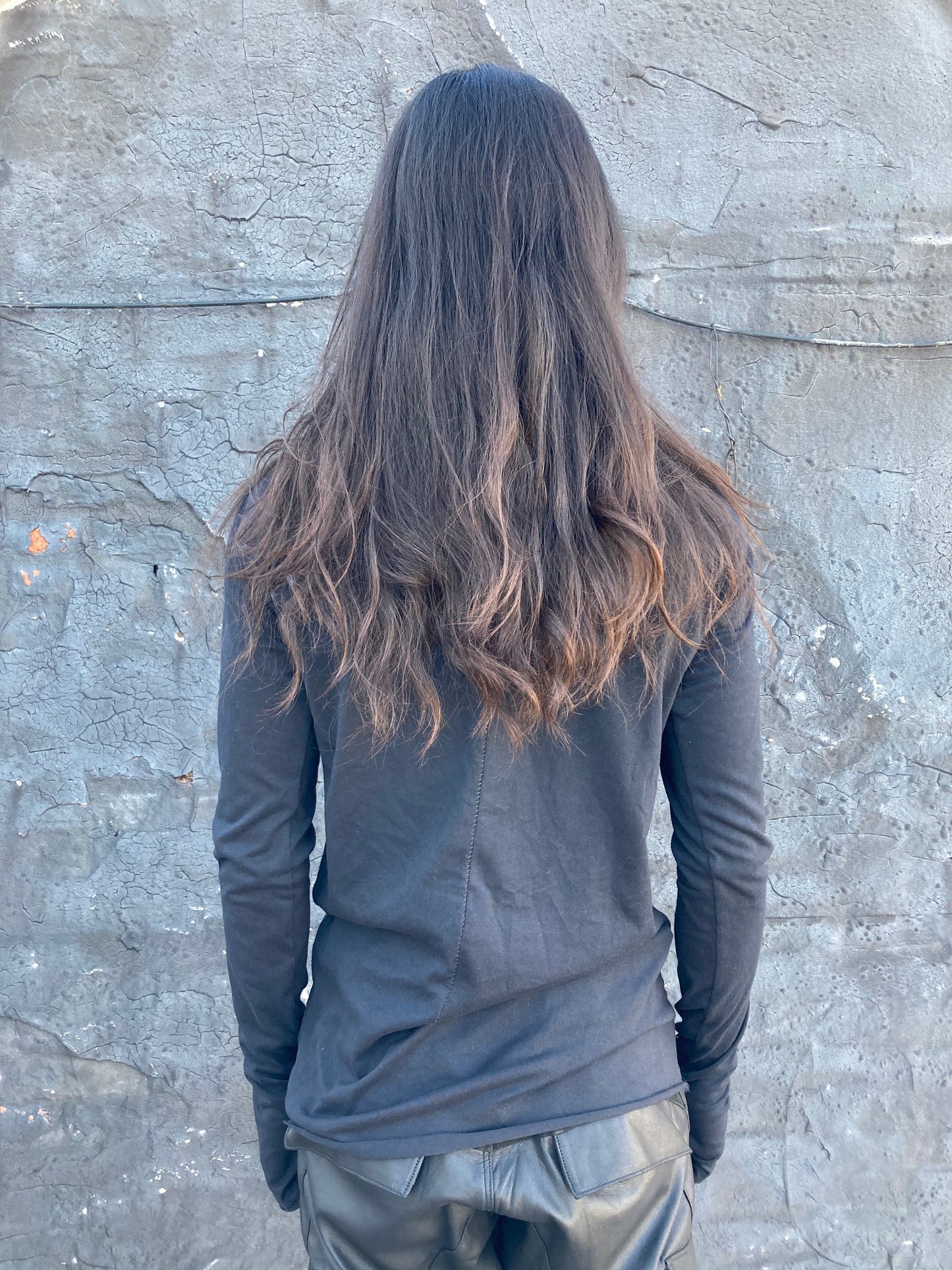 ZBT FW || ASYMMETRIC POMPEI POCKET LS TOP || GREY