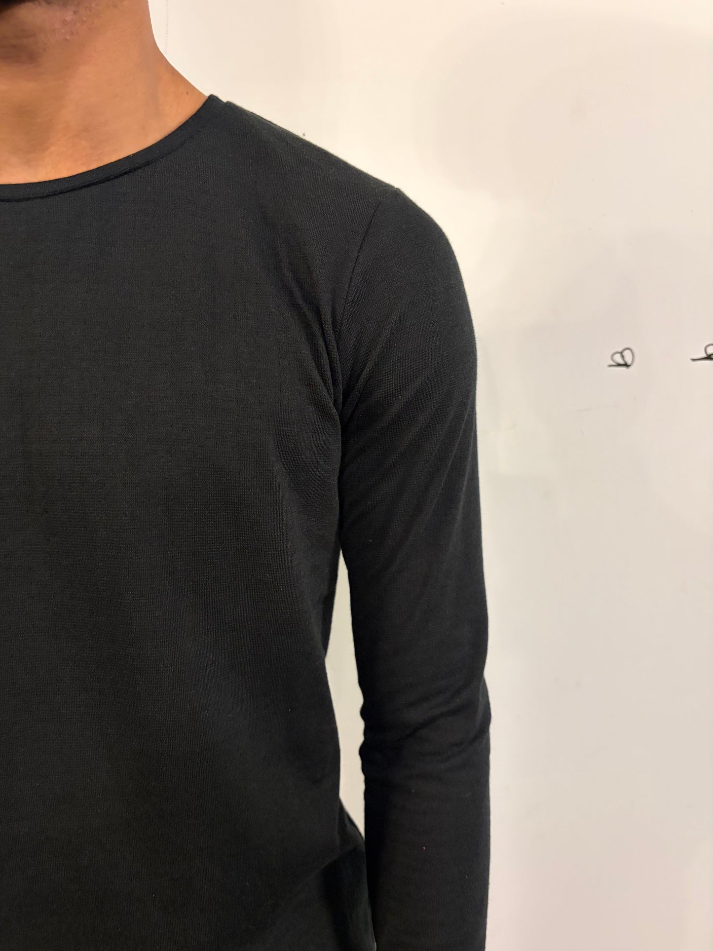 SS26 ||RUCHED SILK SPINE PRIMORDIAL TOP || BLACK