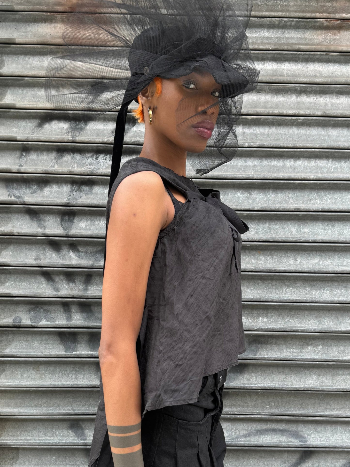 SS24 || LIGHTWEIGHT PICNIC TOP || BLACK SILK