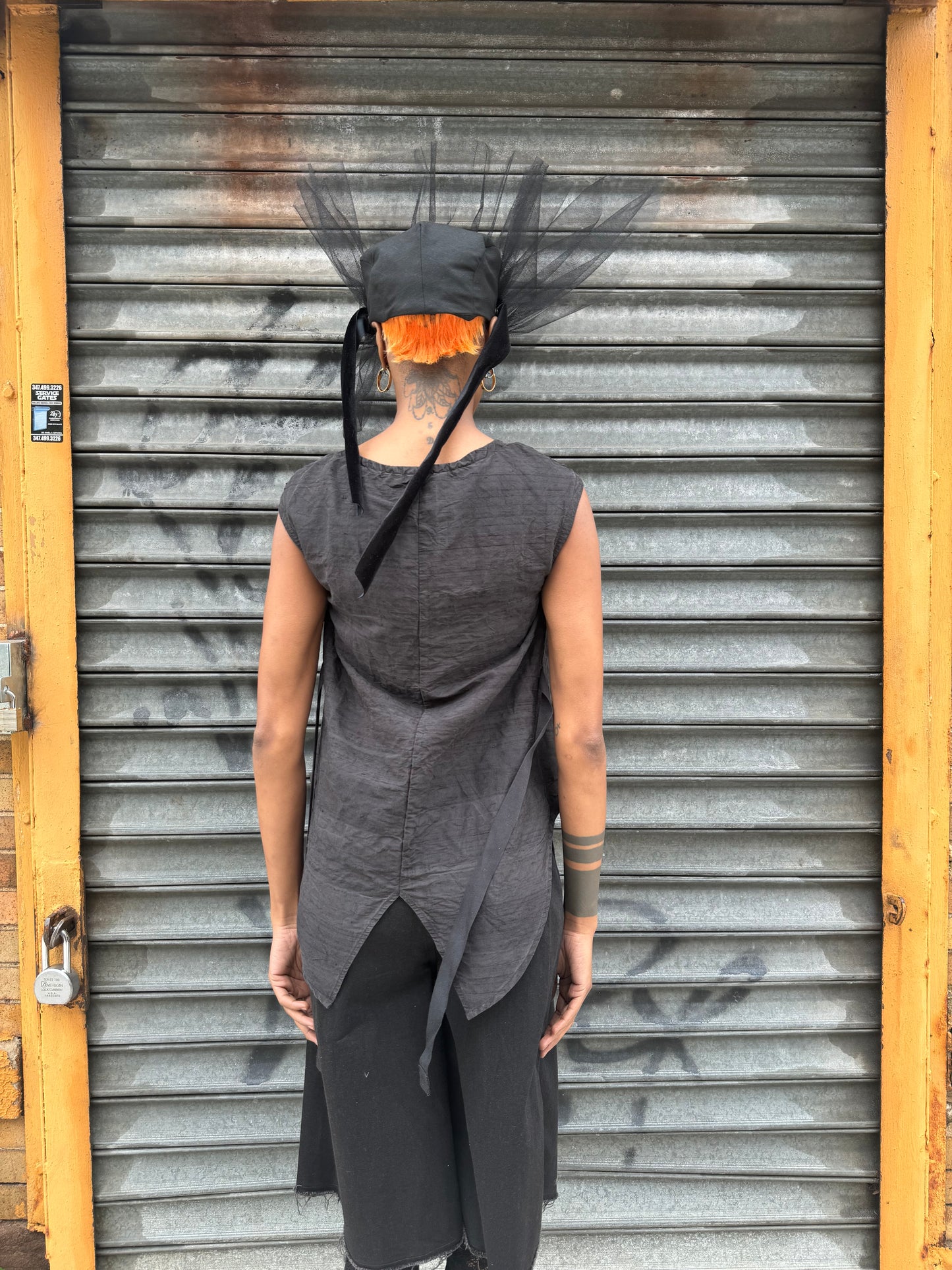 SS24 || LIGHTWEIGHT PICNIC TOP || BLACK SILK
