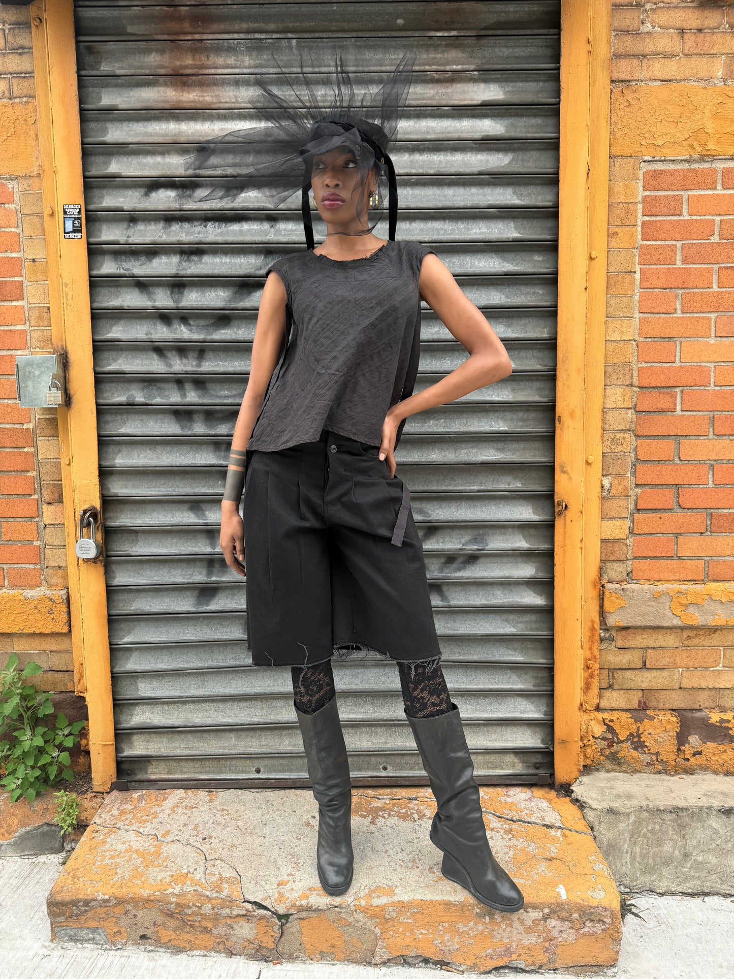 SS24 || LIGHTWEIGHT PICNIC TOP || BLACK SILK