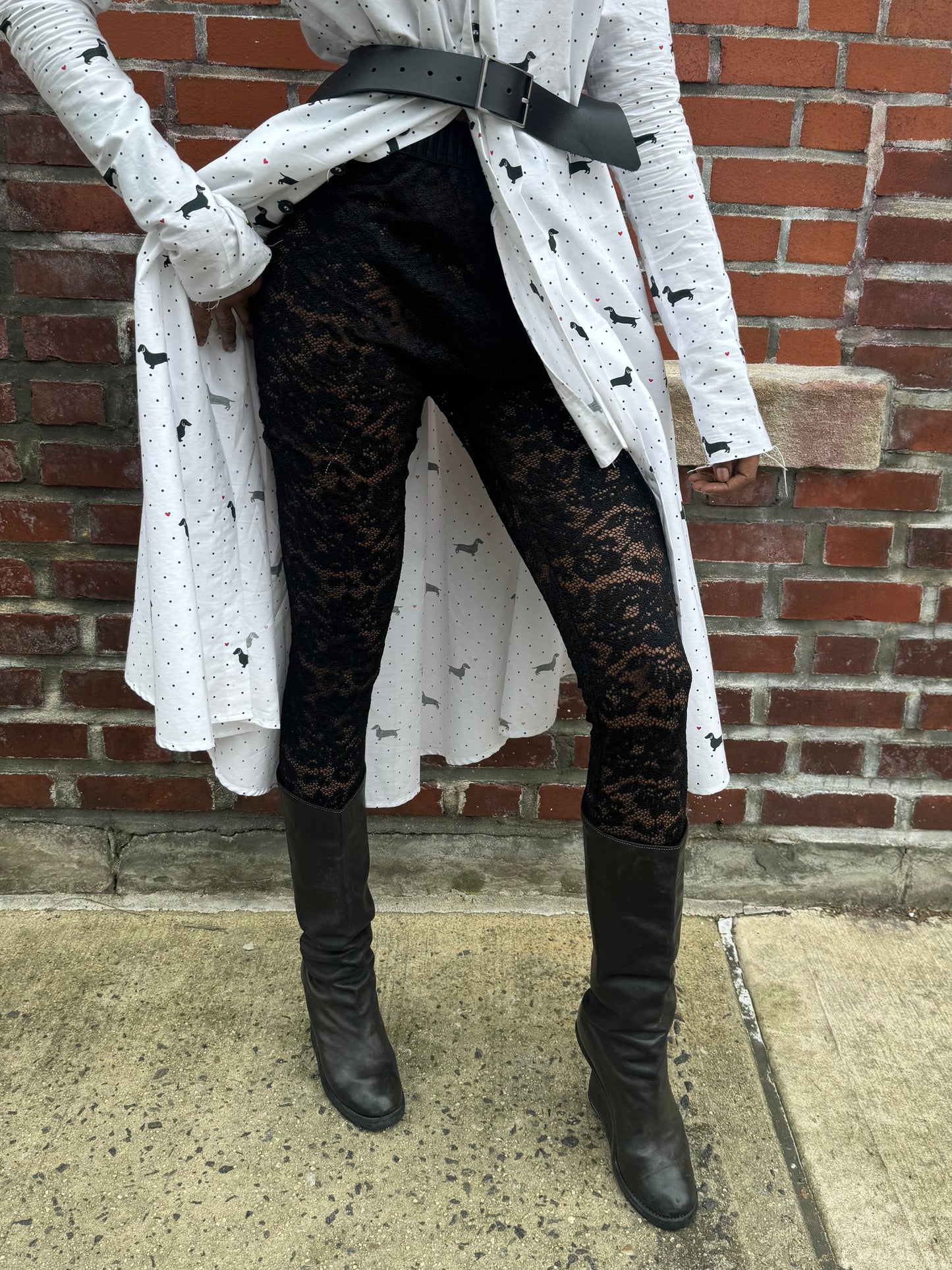 SS24 || LACE LEGGINGS || BLACK