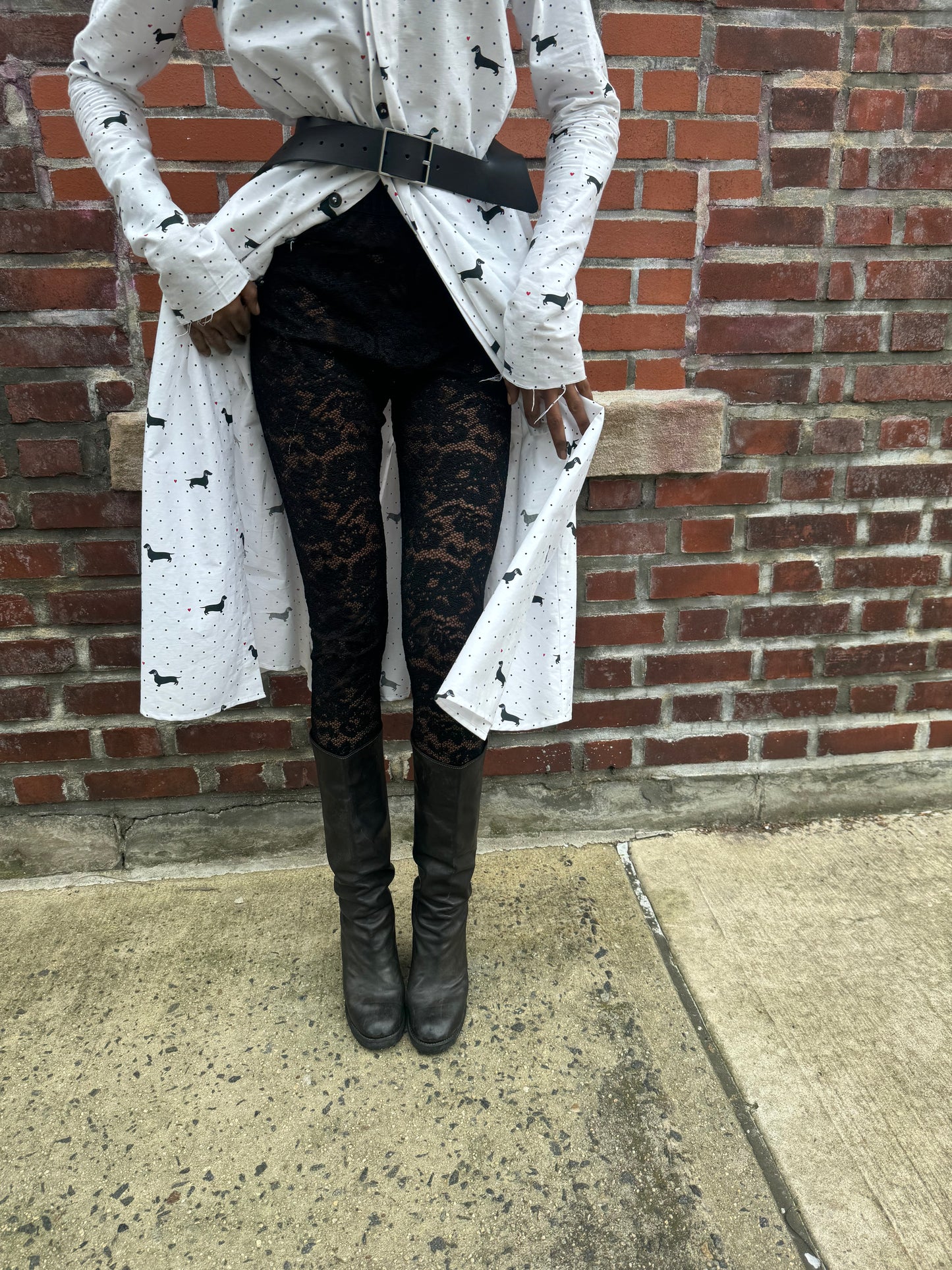 SS24 || LACE LEGGINGS || BLACK