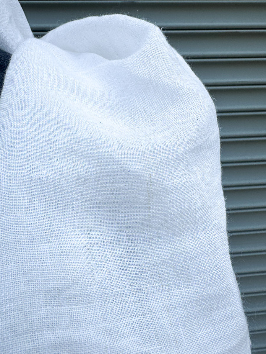 SS24 || DOUBLE WIDTH LINEN SCARF || WHITE