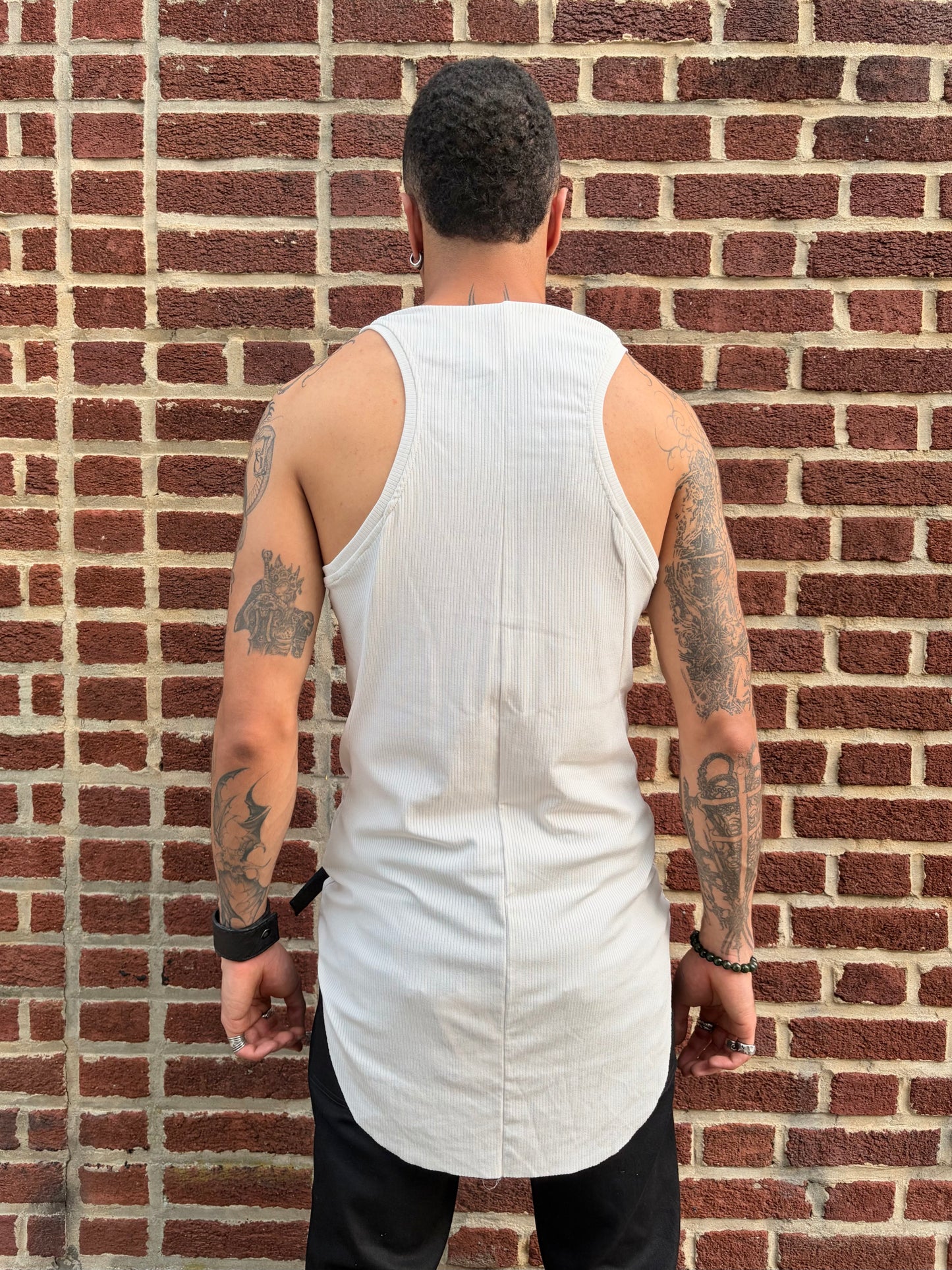ZBT JAMAICA || CLASSIC LONG /A\ TANK || SILK + COTTON || PEARL