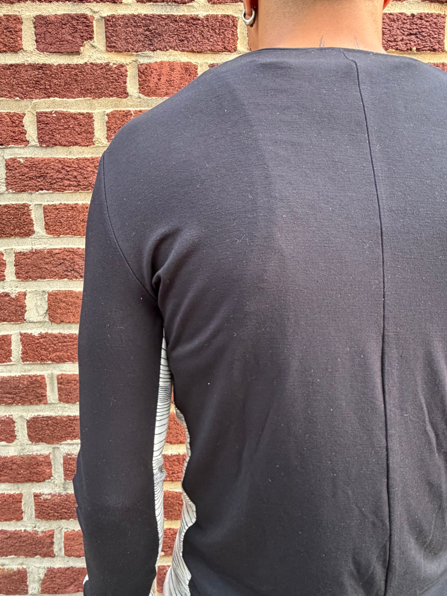 ZBT JAMAICA || .5 PRIMORDIAL LONG SLEEVE || WHITE STRIPE ON BLACK