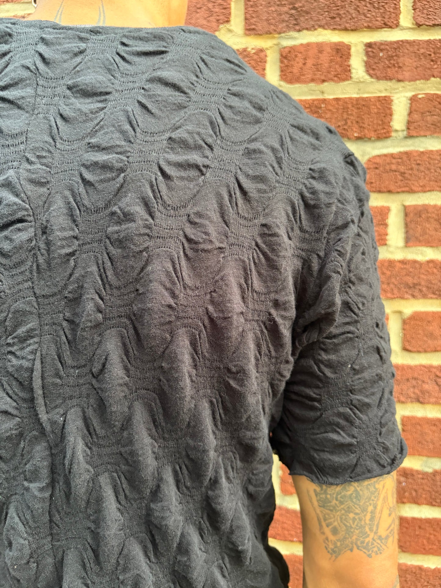 ZBT JAMAICA || .5 PRIMORDIAL SHORT SLEEVE || WAFFLE BLACK