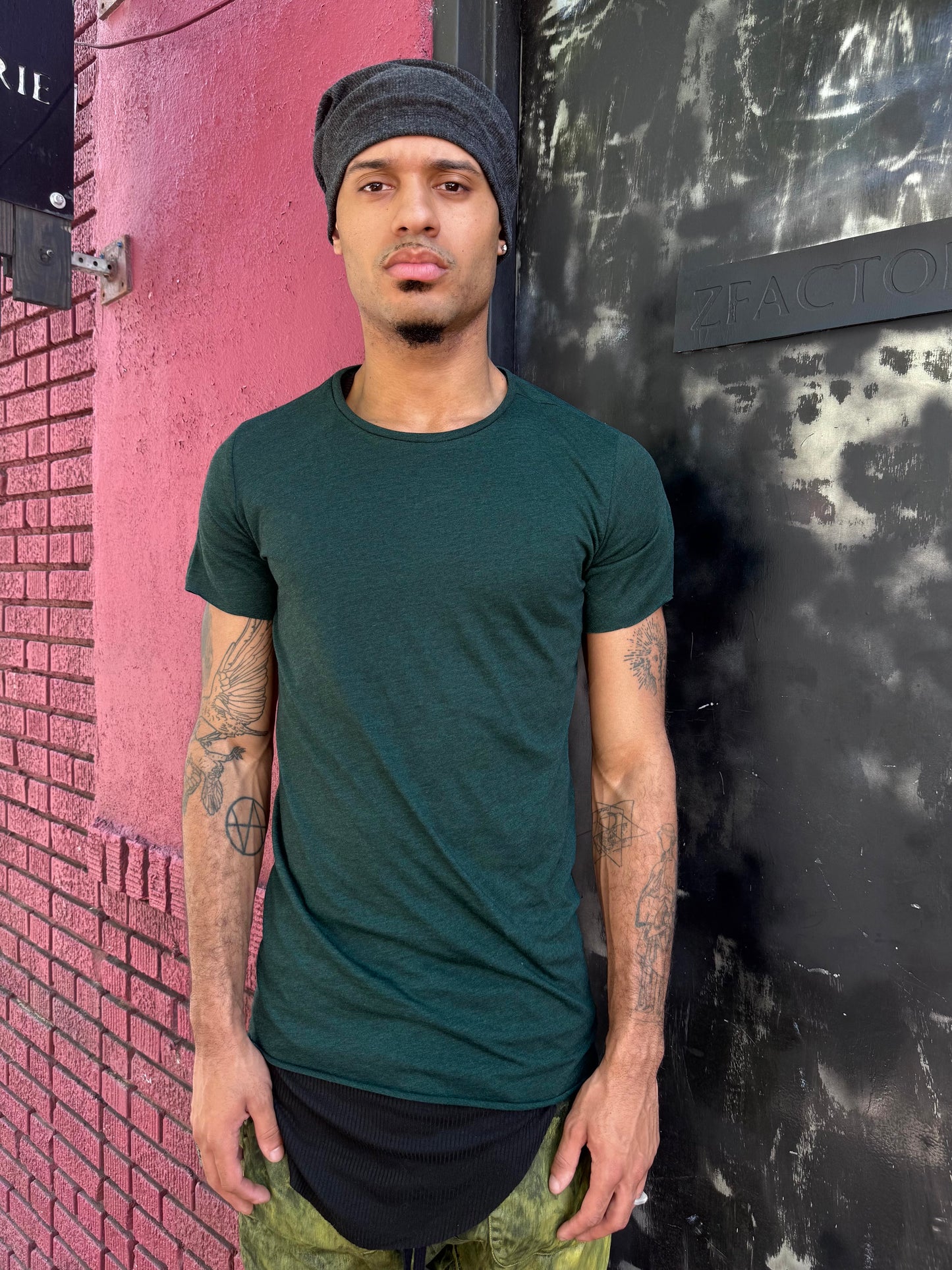 ZBT JAMAICA || SHORT SLEEVE FAULTED SHOULDER || EMERALD GREEN